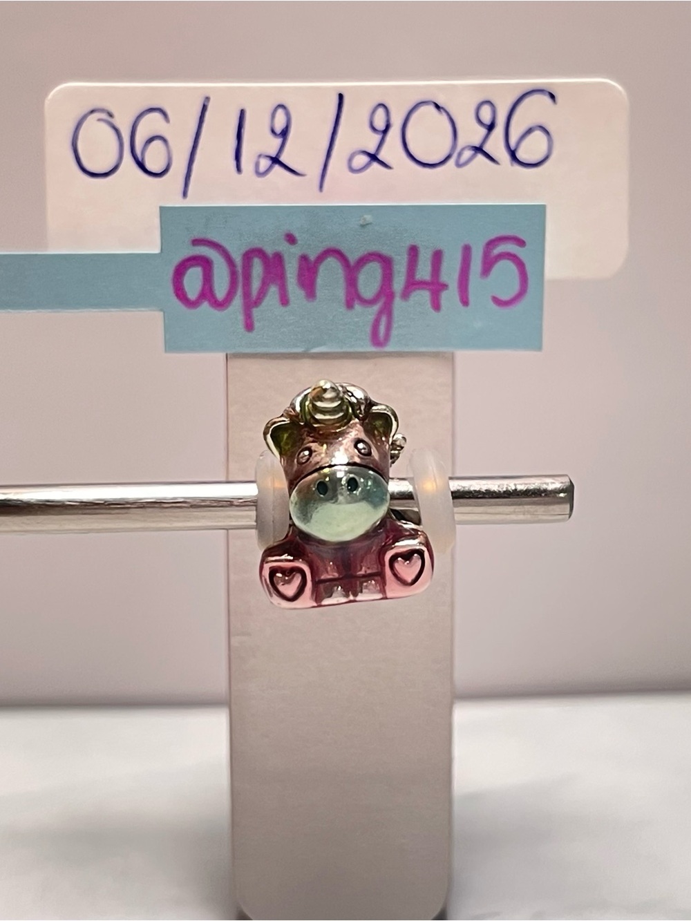 Pandora colorful unicorn charm